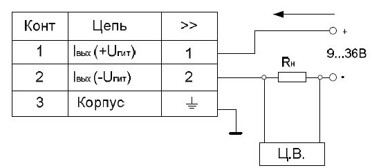 Схема внешних электрических соединений ПДТВХ-1-02